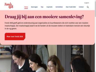 0 070 1 11 12 1818 20 2024 2513 26 3 364 41 5 6 7 8 aanmeld aanvraagproces aanvrag aanvrager account activiteit adres adviseur agenda am anbi bekijk benieuwd bent bewoner bijna buurtbewoner colofon contact cookieverklar den disclaimer do doneerd drag en english euro facebok februari findnfund fond fonds fondsenwerv footer formulier gan geeft geld gemeent gev hag hand het hom homepag hoogt info@fonds1818.nl inhoud inspiratie instagram inwoner inzet jij juist kwetsbar legg les linkedin lis maakt maandelijk maatschappij main makkelijker mens menu miljoen moment mooier mouw navigation negentien next nieuwsbrief ondersteun onlin onz organisaties overslan overzichtelijker plan previous privacyverklar project quickscan regio regiokaart riviervismarkt rug sam samenlev schrijf sneller spreekur start stek steun steund steuntj tip toegank training user vanaf volled vooruithelp waarin we weergev werk westland wij wo zoal zodat zoek