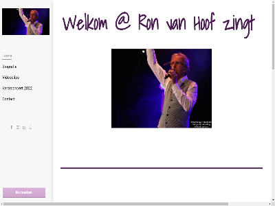 2020 2022 all bericht biografie boek contact e e-mail hof hom kerstconcert mail nam nem recht ron ronvanhoofzingt telefon videoclip voorbehoud welkom zingt