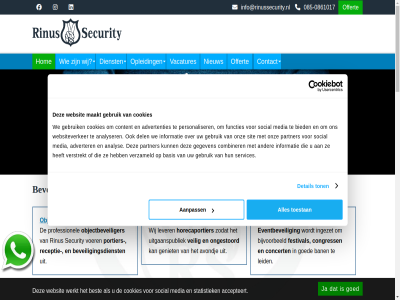 -0861017 0 085 1 15 2 20 2026 5 aanpass aansluit accepteert advertenties adverter agressief algemen analys analyser avondj b.v ban basis bedrijv beroep besprek best betrouw beveil beveiligingsbedrijf beveiligingsbranch beveiligingsdienst beveiligingsopdracht beveiligingspartner bezoeker bied bijdrag bijvoorbeeld bijzonder blijv brandwacht cameratoezicht collega combiner concert congress contact contactgegeven contactpagina content continu cookies daarnaast dankzij del detail dienst e e-mail ehbo elk enthousiast erkend ervar eso evenement evenementenbeveil event eventbeveil faciliter feest festival flexibel functies garant gast gastvrij gebied gebruik gedrag gegeven gemaakt geniet goed grag grot hav helas holland hom hoogma horeca horecabeveil horecageleg horecaondernemer horecaportier info@rinussecurity.nl informatie ingezet inzet jar keuz klacht klein kwaliteitseis leid les lever maakt maatwerk maatwerkvoorstel mail mak mat media mobiel mog nem next nieuw noord noord-holland objectbeveil objectbeveiliger offert offerteformulier officer ongestoord ontvang onz opdrachtgever opleid opnem organisatie partner perfect personaliser portier positiev previous prijsopgav privacyverklar professionaliteit professionel project receptie regio rinus s samenwerk sbb security services sfer sit social stagebegeleider stat statistiek streng surveillanc team telefon tent terwijl tijden toestan ton trot uiteenlop uitgaanspubliek uitstraalt vacatures vakbekwam vakopleider vandag vast veb veb-erk veilig verder verkeersregelar versterk verstrekt vervel verzameld verzorg via vindt voel voer voldoen voorwaard vrijblijv vul we webdesign websit websiteverker welkom wens wer werkt wij will wilt zoal zodat zoek zorgt zowel