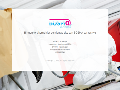 -620745 0513 2025 75 8441 a ab all binnenkort bosma car copyright heerenven info@bosmacar-restyle.nl komt leeuwarderstraatweg nieuw ph reserved restyl right sit
