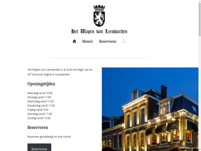 00 05 058 06 11 15 16 1918 1975 1980 1982 2 20 215 3 30 4 8911 9 92 aanbied aanpakker achterstall authentiek bedien begin begrip bekijk bericht biljard bn breng brod caf contact contactformulier cv diner dinsdag direct donderdag e eetcaf eeuw ervar fantastisch gevarieerd gevond gezell hart heerlijk historie hom hotel hotel-cafe-biljard huidig jij kaart kelder keuk keus kom kond kunt lang leerling leeuward leobit les lunch maaltijd maandag mbo medewerker menu moest nagan navigatie nem netherland niveau onderhoud onz openingstijd opmerk per petit plat prachtig proev reserver restaurant s sfer sind steenkol stur team telefon tijden tuss uitgebat vacatures vanaf vanweg verbouw versgebak versterk verstur verwijderd verzorgd via vrag vrijdag waarbij wap wapenvanleeuwarden.nl webcam websit welkom wij wilhelminaplein woensdag youtub zaailand zaterdag zoek zondag zover zowel