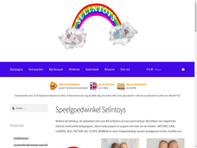 -35 -52 0 00 0641487732 112 1200 15.00 20 201 2324 26 27 28 28093922 36 415 45 47 50 532 57 61 62 70 71 77 800 812280209 91 93 95 96 97 98 aanbied accessoires account afreken afsprak algemen and antonio artikel asi b.01 baby babypopp bachstrat bancontact bedrijfsgegeven berbesa besteld betaald body btw btw-nummer by cm collectie cookies dag dementie dezelfd doll donker doordewek e enz factory full fullbody ga gastenboek geluid geschikt getint grot hc hout huidskleur ideal info@selintoys.nl inhoud item jctoy jongenspopp jongetjes juan klantenservic kleding knuffel kraamkado kvk leid levensecht lever lloren maintained mat merk naamtrein navigatie nummer ophal ouder overzicht pop popp poppenkled powered privacybeleid product rail reborn retour retourformulier rijnland ruim s selintoy servic slaapog softbody speelgoed speelgoedwinkel startpagina stoff t tel trein uitbreid uitgebreid v.a verzond via voorrad voorwaard webwinkel welkom wij wilt winkeltjes.net zoek