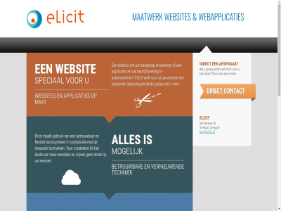 36 5298ac afgestemd afsprak algemen allerlei ander applicatie applicaties automatiser back back-end back-up barrierweg bart@elicit.nl basissystem bedrijf bedrijfsvoer begrijp belangrijk bereik bespar best bested betekent betrouw bezig cod combinatie contact daarom denkt development dichter direct doel doelgroep domeinnam drom e e-mail efficient eig elicit elk elkar end flexibel gebruik geregeld goed grag hart hosting houd internet kijk klopt kunt liefst liempd limiet maakt maatwerk mail mat mee moeit mogelijk nieuwst omzet oog opgebouwd oploss passend plann privacyverklar process project randzak regelt registraties resultat speciaal stap stur techniek tijd toekomst twee uitbreid up verlengd vernieuw vind voorwaard vrijwel webapplicaties websit websites wens wereld werk wet wij wilt zak zit zoal zodat zorgt