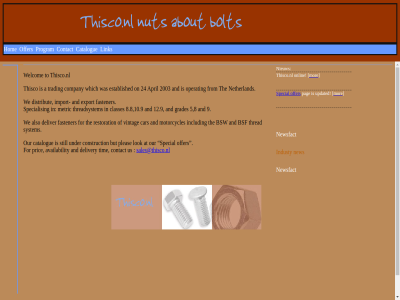 10 10.9 and catalogue clas cones contact distribut export fastener high hom import industy link mor new newsfact nieuw nut nylock offer oil pag program sales@thisco.nl special system tensil thisco thisco.nl to updated valv we welcom