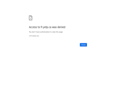 403 acces authorization denied don error fr.yelp.ca hav http pag reload t this to view you