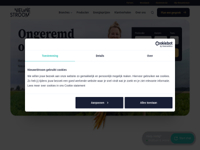 aanbod aanpass bekijk bezoek branches cookie cookies detail dynamisch energie energiecontract energieprijz gebruik gebruikt gemak gesprek goed hiervor huisnr informatie jij jouw kennisbank klantenservic klantverhal lat les mak marktkans mogelijk nieuwestrom ondernem ongeremd onz partner person plan postcod product relevant snel statement tijden toestan toestemm toev vindt voordel war we websit werk werkend will ziet zoekt