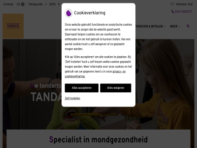 -3583273 024 10 100 aangeslot accepter anna betal bevorder contrast cookieverklar hom hoofdmenu informatie instell knmt konink maatschappij mald menu mondgezond nederland privacy selecter specialist submenu tal tandart tandheelkund tariev tekst tekstgrot tel vergrot verklein weiger werkwijz