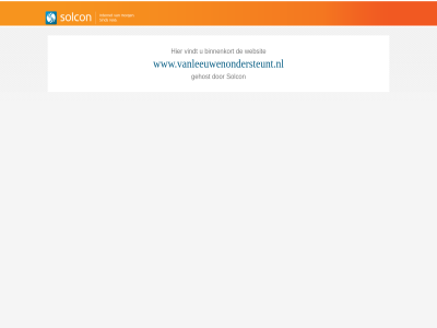b.v binnenkort gehost internetdienst solcon vindt websit www.vanleeuwenondersteunt.nl