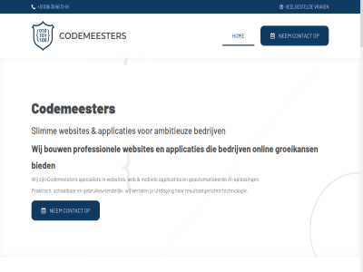 +31 0 2011 2026 30 31 49 6 66 aanwez ai ai-automatiser ai-oploss all allen ambitieuz api api-koppel app applicatie applicaties automatisch automatiser bedrijf bedrijv bereik betrok betrouw bied biedt blijv bouw chatbot classificatie codemeester combiner communicatie contact conversiegericht creativiteit daarbij denk detail dienst digital documentanalys doorontwikkel duurt echt eerst eig elektron essentieel expertis geautomatiseerd gebruikersbeher gebruiksvriend gepersonaliseerd gespecialiseerd gesprek gestructureerd gevond goed googl groei groeikans helder hom ideeen info@codemeesters.nl it it-partner jouw jullie klant koppel kost krachtig kun kwaliteit landingspagina lang lat later legal lux maatwerk mak menu middel mobiel modern mvp nem noodzak onderdel onderhoud ondersteun onepager onlin ontstat ontwikkel onz oog oplever oploss optimal partner passie platform praktisch presteert process professionaliteit professionel prototypes razendsnell recht reken resultaatgericht resultat richt s samenkom schaalbar seo sind sitemap slimm slimmer snel specialist standhoudt sterk stopt strak stral support system team techniek technisch technologie toewijd transparant uitbreid uitdag vakmanschap vandag veelgesteld vertal vertrouw visitekaartj volled volwass voorbehoud voordel vrag wanner we web webshop websit websites welk wereld werk wij wordpres workflow zodat zorg