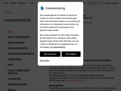 -451631 -452592 00 0485 10 100 12 14 16 17 2023 30 5451 8 accepter behandelwens belangrijk bereik bezoek bied contact contactgegeven contrast cookieverklar dag dagelijk e e-mail engel formulier gehel gemaakt geopend geslot gevestigd gezamen gezondheidsinformatie hecht herhaalrecept hom hoofdmenu huis huisartsenpraktijk huisartsenzorg iederen info@huisartsmill.nl instell jn juli klein kunt laagdrempel langenboomseweg locatie mail marienweerd menu mill mogelijk naast nem nieuw nodig omgev onlin onz openingstijd opnem oud patientenomgev person praktijk praktijkinformatie prep privacy regel regelement selecter sind spoed spoedgevall stur submenu tal tandartspraktijk team tekst tekstgrot telefonisch tuss vaccinaties vanaf vergrot verklein vind volled waarbij we weiger welkom wij woensdagmiddag zoek zorg