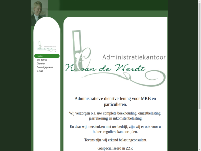 aangeslot administratiekantor administratiev bedrijf belastingconsulent boekhoud buit complet dienstverlen erkend gespecialiseerd hom ikwordzzper.nl info@administratiekantoor-nvandewerdt.nl inkomstenbelast jaarreken kantoortijd meedenk mkb n o.a officieel omzetbelast particulier partner regulier teven verzorg werdt wij zzp