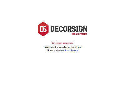 decorsign domein domeinnam gereserveerd informatie kijk klant onz www.decorsign.nl