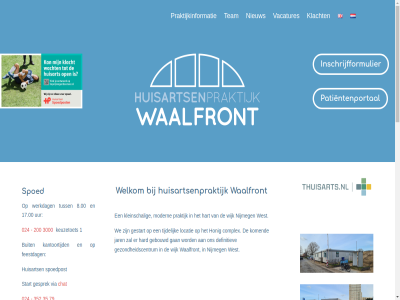 024 1 17.00 200 22 3000 35 352 6541 79 8.00 adres afsprak afwacht assistent auto beperkt bereik beschik betaald breng.nl buit bushalt buslijn chat complet complex consult definitiev dossier e e-consult elegant enkel feestdag fiet gan gebouw gebouwd geldt gesprek gestart gezondheidscentrum hard hart herhaalrecept honig huisart huisarts huisartsenpraktijk identificer indie info@hapwaalfront.nl ingeschrev inschrijfformulier inschrijv invalid jar juist kantoortijd keuzetoet kijk klacht kleinschal kom komend lan lat lijnbaanstrat locatie lopend mak medisch modern naast nieuw nieuwbouw nijmeg ondersteund ontworp onz oost oost-indie open parkeermog parkeerplat parker patientenportal person plek praktijk praktijkinformatie slecht spoed spoedpost start stur team teven themes tijd tijdelijk tuss tussentijd uur vacatures verget vervoer via vlak vorig vrag waalfront we websit welkom werkdag west wij wijk wordpres x zit