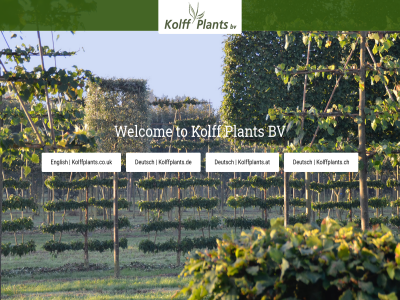 bv deutsch english kolff kolffplants.at kolffplants.ch kolffplants.co.uk kolffplants.de plant to welcom