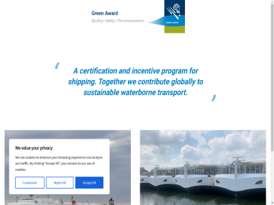 a accept all analys and award browsing by certification clicking consent continue contribut cookie cookies customis enhanc environment experienc for globally gren hom incentiv inland our privacy program quality reject safety sea shipping sustainabl the to together traffic transport use value waterborn we you your