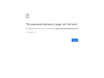 404 addres be can error for found http no pag reload t the this web webpag www.vanschiekranen.nl