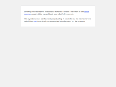 access account activ an and connection doesn domain error expired for found happened has hav if it lik link log lok may nam not or plan pleas possibl recently requested review s sit someth status stopped t that the this to unexpected upgrad websit whil wordpress.com working your