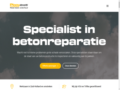 aanvrag allround b.v betonconstructie betonreparatie dienst gecertificeerd grot holland inspecter klar klein offert omstrek onz pak ploy problem schad specialist stan stat triflex vakkund vca veroorzak wacht werkzam wij zuid zuid-holland