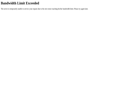 509 bandwidth exceeded limit