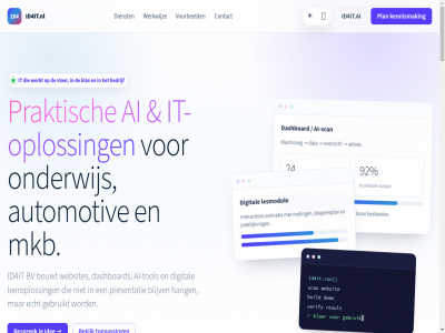 02 2026 24 92 advies ai ai-blabla ai-scan ai-tol animatie automatisch automotiv bedrijf bekijk beslisinformatie besprek bestand betrouw blabla blijv bouw bouwt bruikbar build bv check contact dag dashboard data demo dienst digital duidelijk echt gebouwd gebruik gebruikt hang helder id4 id4it id4it.ai id4it.nl id4it.run idee interactiev it it-oploss kennismak klantvrag klar klas leeroploss lesmodul lever los meting mkb onderwijs oplever oploss output overzicht plan plat praktijk praktijkvrag praktisch presentatie prototyp result robuust scan snelheid stappenplan test toepass tol verify vloer voorbeeld vor websit websites werkt werkwijz