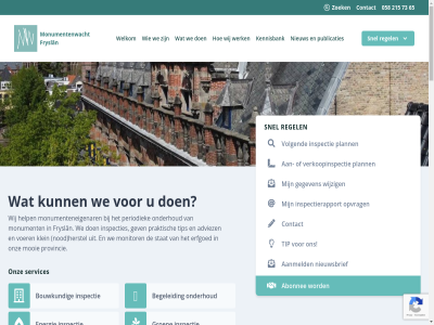 /monumentenwacht-fryslan.nl 058 215 5 50 59 65 73 8921 aanmeld aanpak abonnee advies adviez adviser adviseur ag all antwoord archeologisch basis begeleid beheerder bekijk belangrijkst bereik bespaart borg bouwkund contact decennia del disclaimer doelmat drones eerlijk eigenar emmakad energie energieprestaties erfgoed ervar facebok fryslân gegeven geld gespecialiseerd getraind gev goed grag groen hel help herstel hoogt info@monumentenwachtfryslan.nl informatie inspecter inspectie inspectierapport inspecties inzet jar kennis kennisbank kijk klein klimtechniek kom komt kort kracht lang leeuward menu middel moeilijk monitor monument monumental monumentenbezitter monumenteneigenar monumentenwacht mooi nieuw nieuwsbrief nod nz objectiviteit onderhoud onderhoudsadviez onderhoudswijzer ontdekt ontzorg onz opvrag pand periodiek plaats plann praktisch professionel provincie publicaties reden regel regelmat sam services snel sober speciaal stat sterk subsidie subsidies terrein tijdig tip toegerust uitgangspunt vakmens veelgesteld veilig verbeter verder verduurzam vergunn verkent verkoopinspectie vijf voer volg volgend vrag wacht war we websit welkom werk wij wijzig zeker zoek