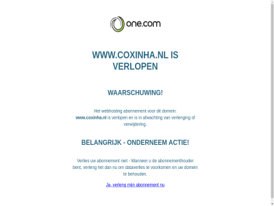 abonnement abonnementhouder actie afwacht behoud belangrijk bent dataverlies domein ondernem verleng verlies verlop verwijder voorkom waarschuw wanner webhost www.coxinha.nl