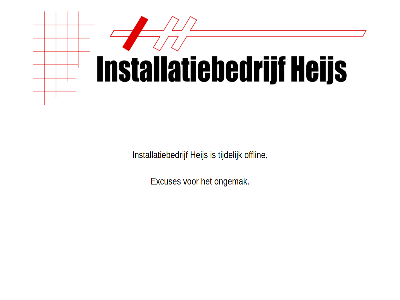 excuses heijs installatiebedrijf maintenanc offlin ongemak tijdelijk