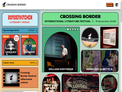 2026 26 29 3 8 a adri agenda algemen amaddaou andrea angie annahstasia anouar antinori antjie asmae bet bon border bottia brahem brian crossing derya drom ed eno event feb federico festival follow fotografie futur gabriel grup hom husband international iren juan kentridg kid koer krog latest literary literatur louw mar new november on oner parcifal partner quartet remco situatie solà upcom us vasquez venue voorwaard werkman william yildirim şimşek