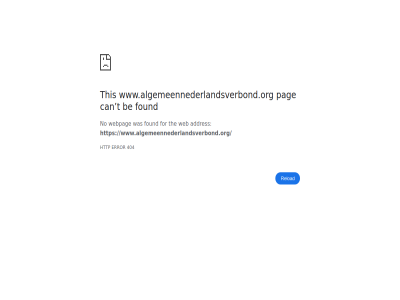 404 addres be can error for found http no pag reload t the this web webpag www.algemeennederlandsverbond.org