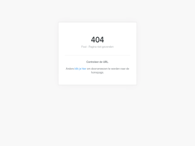 404 ander controler doorverwez fout gevond homepag klik pagina url