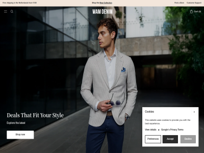 0 100 a accept best cart collection content cookies customer deal declin denim detail experienc explor fashion find fit free from googl latest menswear netherland new now preferences privacy provid s shipping shop skip stor styl support term that the this to uses view wam websit with you your