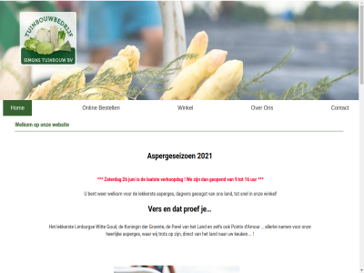 +31 -449 0 09.00 10 10.00 14.00 16 16.00 18.00 1918 2021 26 46 6161 9 adres aj allerlei amour april asperges aspergeseizoen bent bestell boerderijwinkel contact d daardor dag dagver direct diver eind elk geoogst geopend geteeld gezond goud groent grond half heerlijk hom horecageleg info@simonstuinbouw.nl juni keuk koningin laatst land lekkerst limburg maandag nam onlin onz oogst parel point proef rondom rooster ruitersban simon smaakvoll snel supermarkt t/m trot tuinbouw uur ver verkoopdag verkrijg voll vrijdag war we websit welkom wer wij winkel wit zaterdag zelf zondag