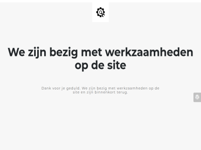 ben bezig binnenkort construction dank geduld mangia sit terug under we werkzam