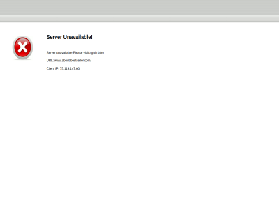 75.119.147.60 again block client ip later server unavailabl unavailable.please url visit www.about.bestseller.com