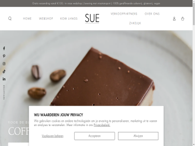 -8407626 00 010 10 100 150 1e 2025 25 3011kj 330a 34 36 4 50 9 accepter afwijz algemen all amsterdam analyses appel artikel bakery bakkerij bakkerijwinkel bar beher bekijk belgie benieuwd berry bestel bestell betalingsmethod bites buurt by centrum choco coco coffeebreak cookies cookievoorkeur crumbl doorgan doormanstrat doosj e e-mailadres echt eerst elandsgracht ervar facebok favoriet favorites gebruik geraffineerd gevestigd glutenvrij go goudsesingel gratis hart hebt hom hoogt horecazak hou info@sue-food.nl informatie inkijkj instagram jou jouw kant karel key koffie kom korting lang lever liefhebber lijst lim link linkedin login lunch mailadres market miss nederland newsletter nieuw nieuwsbrief onderstaand ontbijt ontvang onz personaliser pinterest pistach plekj powered prachtig prijs privacy privacybeleid product productieproces recht regulier rondom rotterdam sam schrijf selectie shop shopify stel straatjes stroopwafel sue suikervrij team technologieen terecht terugbetalingsbeleid tiktok to toe uitgebreid vacatures vanaf veelgesteld vegan verkooppartner verkrijg verspreid very verzamel verzend vestig via vind voeg voer voorbehoud voorkeur voorwaard vrag vriestransport vul waarder we webshop wij winkelwag zakelijk zeker zin zoet