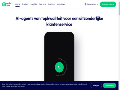 2026 3013 45 70786828 a4.004 accepter afwijz agent ai ai-agent ai-spraakagent ak algemen all assistyou bied boek contact cookiebeleid cookies copyright demo effectief ervar gebruik geweld hom insight juridisch kamer klantenservic koophandel lat luister navigatielink nederland onz privacy product recht rotterdam spraakagent stationsplein stem tik topkwaliteit uitzonder vacatures voorbehoud voorwaard we websit werk