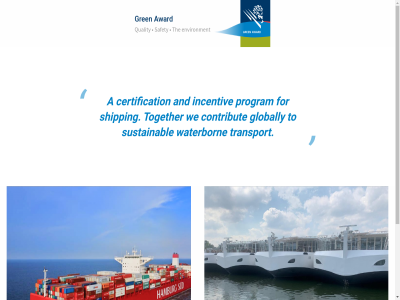 a and award certification continue contribut environment for globally gren hom incentiv inland program quality safety sea shipping sustainabl the to together transport waterborn we