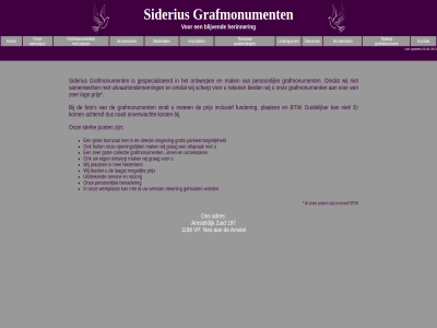 -04 -2012 1188 197 20 aanbied accessoires adres amstel amsteldijk as as-sierad benader bied blijvend btw eig gedenktek grafmonument grag hel herinner hom inclusief inscripties kontakt kwaliteit laagst last mak material mogelijk nazorg nederland nes ontwerp onz person plaats prijs prijz punt servic siderius sierad sierurn sterk tijdelijk toonzal uitstek updated urn urnengrav vp werkwijz wij zerk zuid