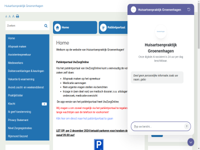 -2865050 -4821668 /wp-content/uploads/sites/1681/2023/04/230413-acutezorg-korte-versie-1x1-nl.mp4 00 010 08.00 09.00 1 10 112 12.00 14 17 17.00 176c 18 2 2024 2025 2050 3 3078 68528922 a aanvrag advies adviser afsprak alzheimermedicijn apotheek.nl apothek app app-versie assistentespreekur avond backershag bedankt begrip beher bel bell bericht bestell betaald bot chronisch consult contact cookiewetgev dag december del diabetes direct doktersassistent dokterstelefon doktersverklar doorverwez dossier druk e e-consult eenvoud eerst eerstvolg erg ernstig europa for gan gebruik gef geslot gevar gezond gpinfo.nl groenenhag herhaalmedicatie herhaalrecept herhal het hom huisarts huisartsenpraktijk huisartsgroenenhagen.praktijkinfo.nl huisartsgroenenhagen.praktijkinfo.nl/wp-content/uploads/sites/1681/2023/04/230413-acutezorg-korte-versie-1x1-nl.mp4 i.v.m ijsselmond informatie inzag jonger keuring klacht klik kunt kvk lang later lecanemab les let lev levensbedreig maandag maart mak medewerker medicatie medicatie-overzicht medicijntekort medisch minder mit mogelijk nacht nederland neemt ngt niet-urgent nieuw nivel o.a onderzoek onz open openingstijd optie overgewicht overzicht parker patient patientportal per praktijk praktijkfolder praktijksluit privacy privacyverklar recept regel rijnmond rotterdam sb situaties spasticiteit spoedeis spoednummer spoedzak sportzorg spreekur sprek statement stell sterk t/m telefon telefonisch telnr teneind thuisarts.nl tijden tip toegelat toenam toestemm totdat typ uitslag urgent uur uwzorgonlin vakantie vanaf vast versie verstur via videospeler voedingscentrum volgend voor/rondom vooral voorkom vrag vrijdag waarnem wacht wachtrij websit weekenddienst wek welkom wenst wer werkdag wij woensdagmiddag www.huisartsgroenenhagen.nl zak zer zoek zorgregistraties zovel zult