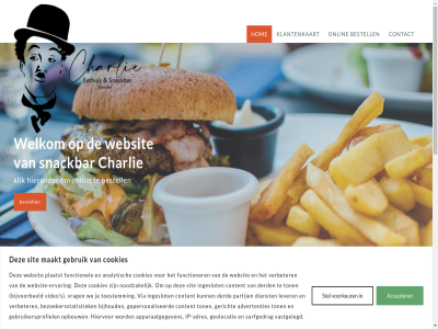 00 0591 1 11 1711 2026 21 22 30 614671 7 7811 accepter adres advertenties all allemal allen analytisch apparaatgegeven assortiment begrip bekend bent best bestell bezoekersstatistiek bijhoud bijvoorbeeld centrum charlie charlie.wij contact content cookies dag de derd dienst dierbar diner dinsdag donderdag druk eethuis/cafetaria eethuis/snackbar emm ervar ervor functionel functioner gan garander gebruik gebruikersprofiel geolocatie gepersonaliseerd gerecht gericht geslot gevestigd gewon gezell gezond gt heerlijk help hieronder hiervor hog hom info@snackbarcharlie.nl ingeslot ingredient ip ip-adres jouw juist keuz kijk klantenkaart klar klik kok kom kortom kwaliteit lang lat lekker leukst lever loofafstand lunch maakt maaltijd maandag mag mak medewerker media meest menu nieuw noodzak omstrek onlin ontwerp ontwikkel onverget onz opbouw openingstijd partij perfect plaatst plek recht ruim s samengesteld seinstrat servic sit smaakvol smak snackbar snackbarcharlie snell stan stat station stel surfgedrag tevred tijden toestemm ton traditionel tussendoortj uitgebreid uitstek uur vaandel vastgelegd vel ver verbeter verder verrass verwelkom verwenn via video voedzam voll voorbehoud voorkeur vrag vriendelijk vrijdag we websit website-ervar welkom werkdag wij woensdag zaterdag zin zoek zondag zorg zult
