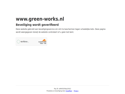 a46435256aa23412 bent bescherm beveil beveiligingsservic bot cloudflar controleert even gebruikt geduld geverifieerd id pagina prestaties privacy ray schadelijk terwijl websit weergegev www.green-works.nl