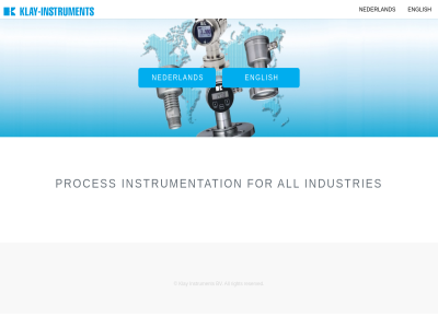 all bv english for industries instrument instrumentation klay nederland proces reserved right