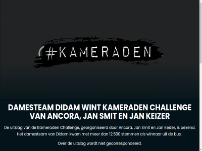 12.500 ancora bekend bus challeng damesteam didam gecorrespondeerd georganiseerd jan kamerad keizer kwam smit stemm uitslag win winnar wint