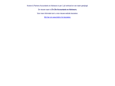 1 accountant adviseur bezoek d din gewijzigd informatie juli klik kramer kunt n naamswijz nam nieuw onz partner per verhuisd websit www.dndin.nl
