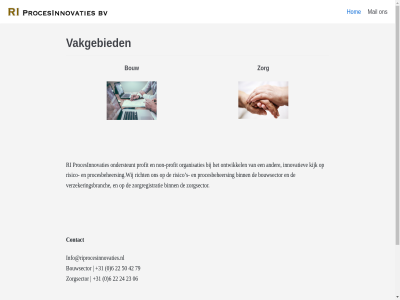 2020 bouw bv contact hom info@riprocesinnovaties.nl inhoud mail meten processinnovaties vakgebied zorg