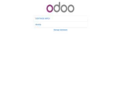 databas databases develop impex manag odoo sortrad sortrade-impex