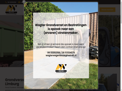 06 10 2022 22 33352258 40 85250260 afwater afwerk all asbaktegel bedrijventerrein bekijk bestaand bestrat boomstronk contact container denk dienst egaliser familiebedrijf fietsenstall gehel gemaakt gezicht grond grondverzet grondwerk grot hierbij hom hoogteverschill hur informatie installatie installer jar juist klant klein kunt kvk limburg m3 mak mara nem nieuw onz oploss oppervlakt oprit palm particulier problem rafaelweg realiser regio reserved right rioler sam suster terras tuin typ uitgerust uitgrav vanuit verbeter verder verkeersbord vernieuw vertrouwd verwijder verzet verzorg voortuin vrijwel wagter wagterwegenbouw@hetnet.nl we werk wij zakelijk zoal zorg zwembad