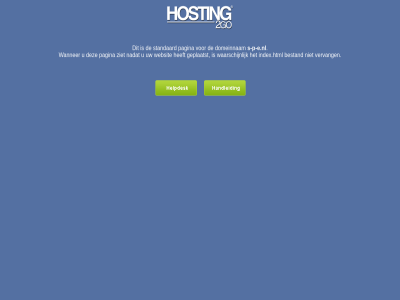 2go b.v bestand domeinnam geplaatst hosting index.html nadat pagina s-p-e.nl standaard vervang waarschijn wanner websit ziet