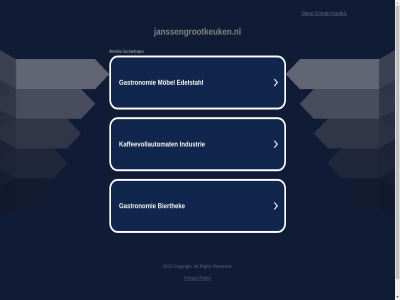 dies domain janssengrootkeuken.nl kauf policy privacy