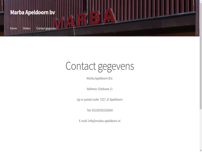 0 031 11 2026 555332834 7327 addres apeldoorn b.v bv cod contact e e-mail ga gebouwd gegeven gladsax hom info@marba-apeldoorn.nl inhoud jz mail marba navigatie or order postal storefront tel zip
